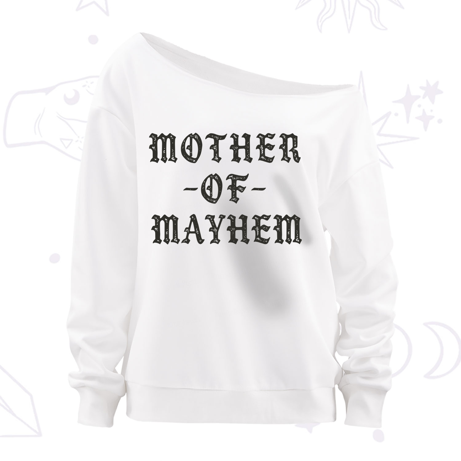 Purplehecate Mother of Mayhem Off The Shoulder Sweatshirt