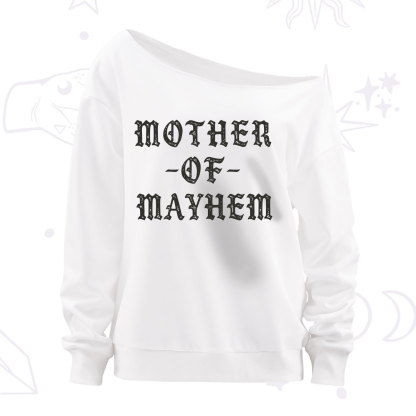 Purplehecate Mother of Mayhem Off The Shoulder Sweatshirt