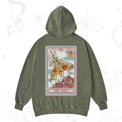Purplehecate The Slice Food Tarot Washed Hoodie