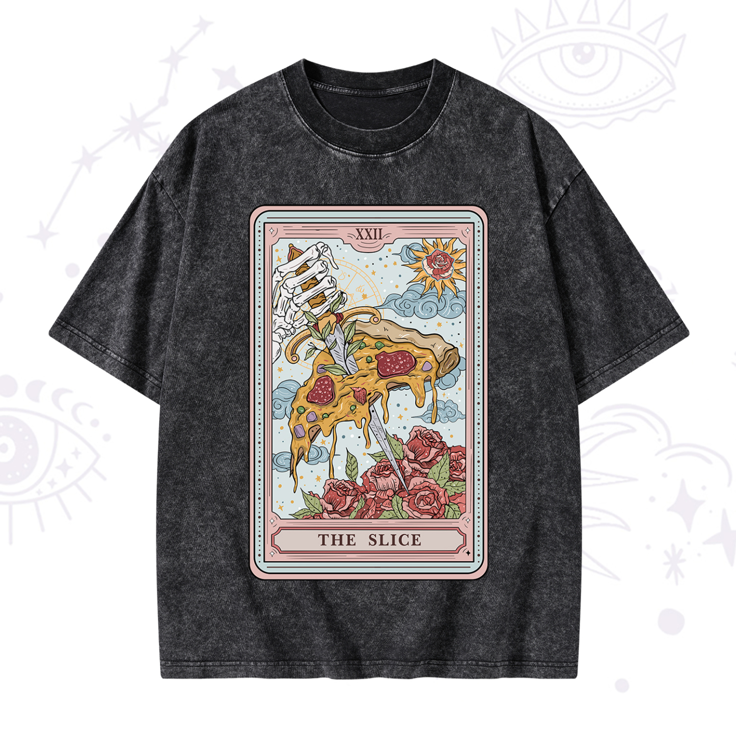 Magic Purplehecate The Slice Tarot Washed T-Shirt