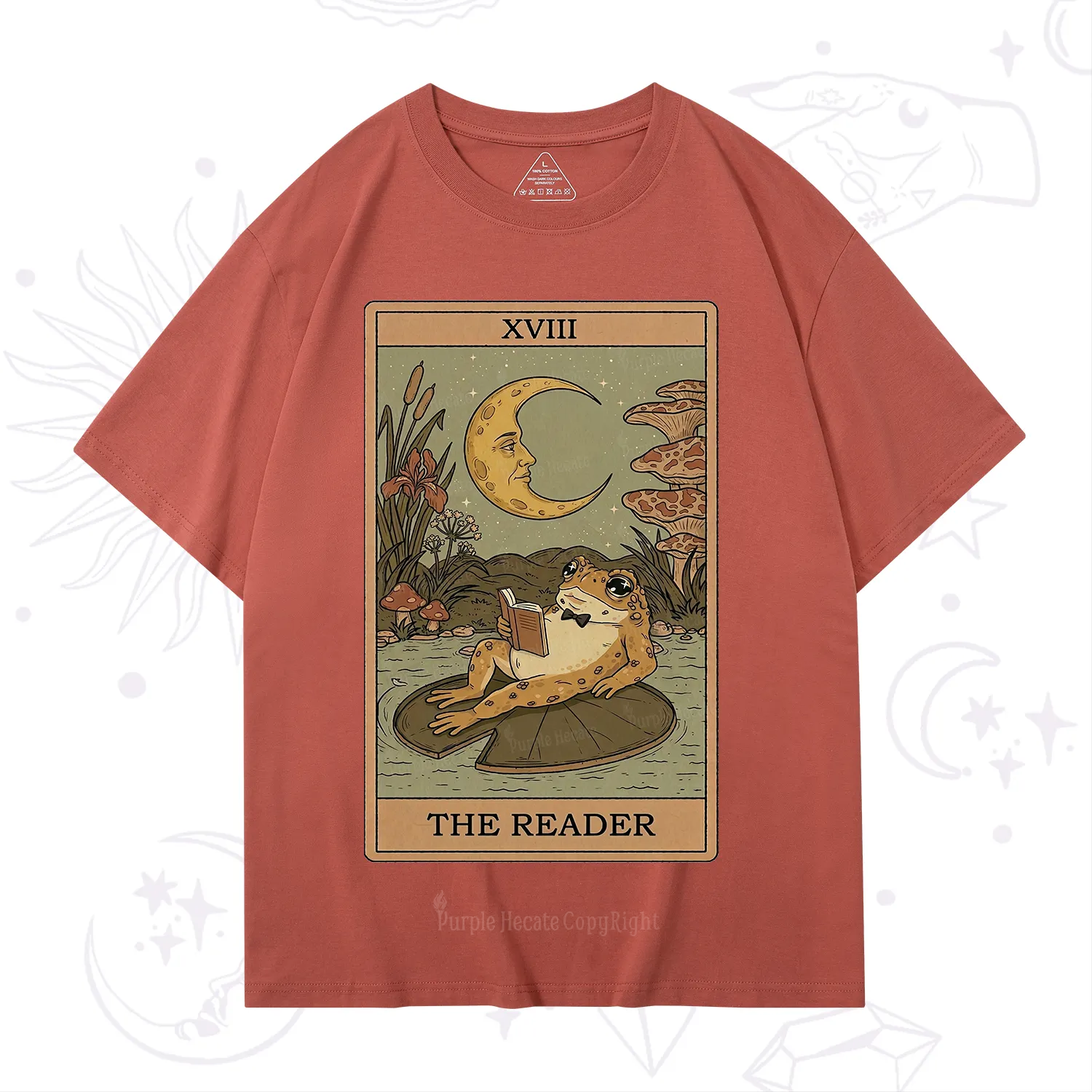 Purplehecate The Reader Frog Tarot T-Shirt
