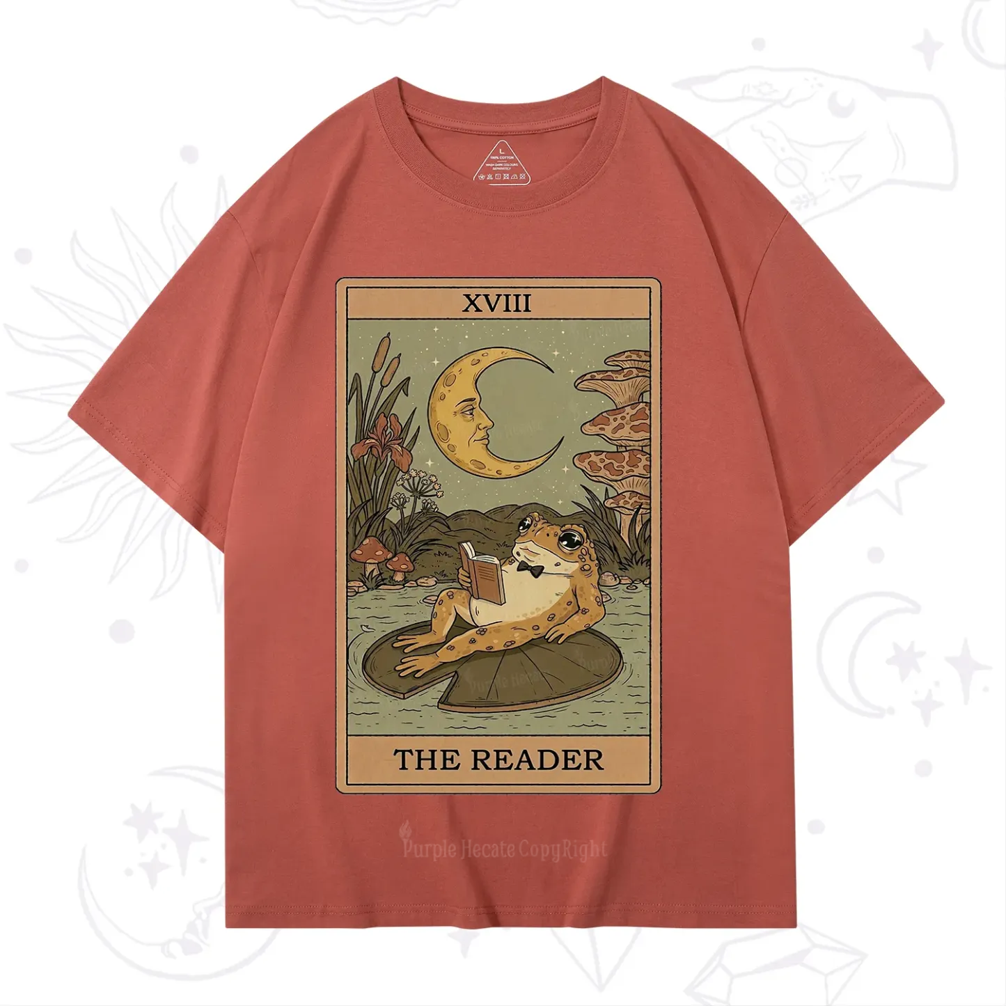 Purplehecate The Reader Frog Tarot T-Shirt