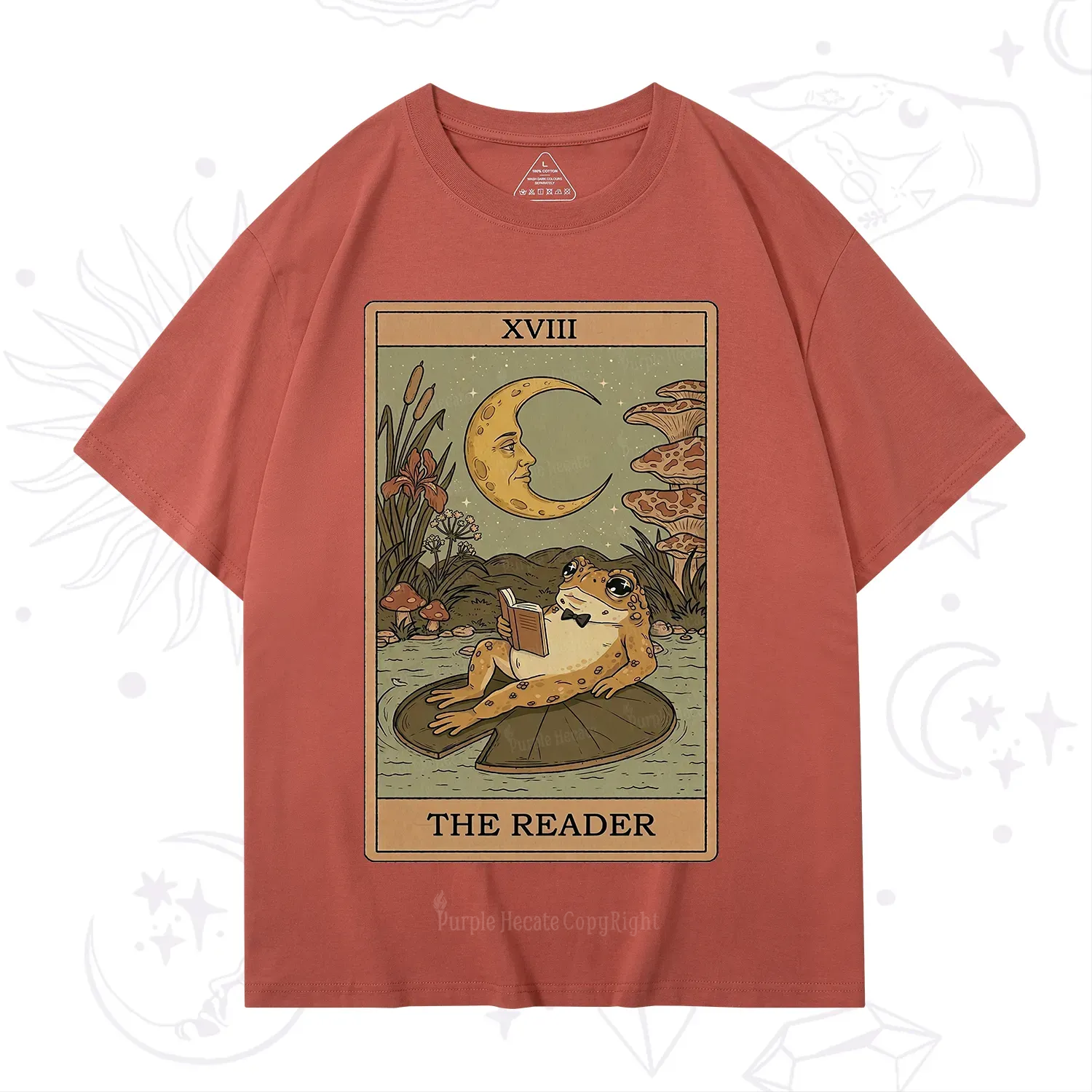 Purplehecate The Reader Frog Tarot T-Shirt