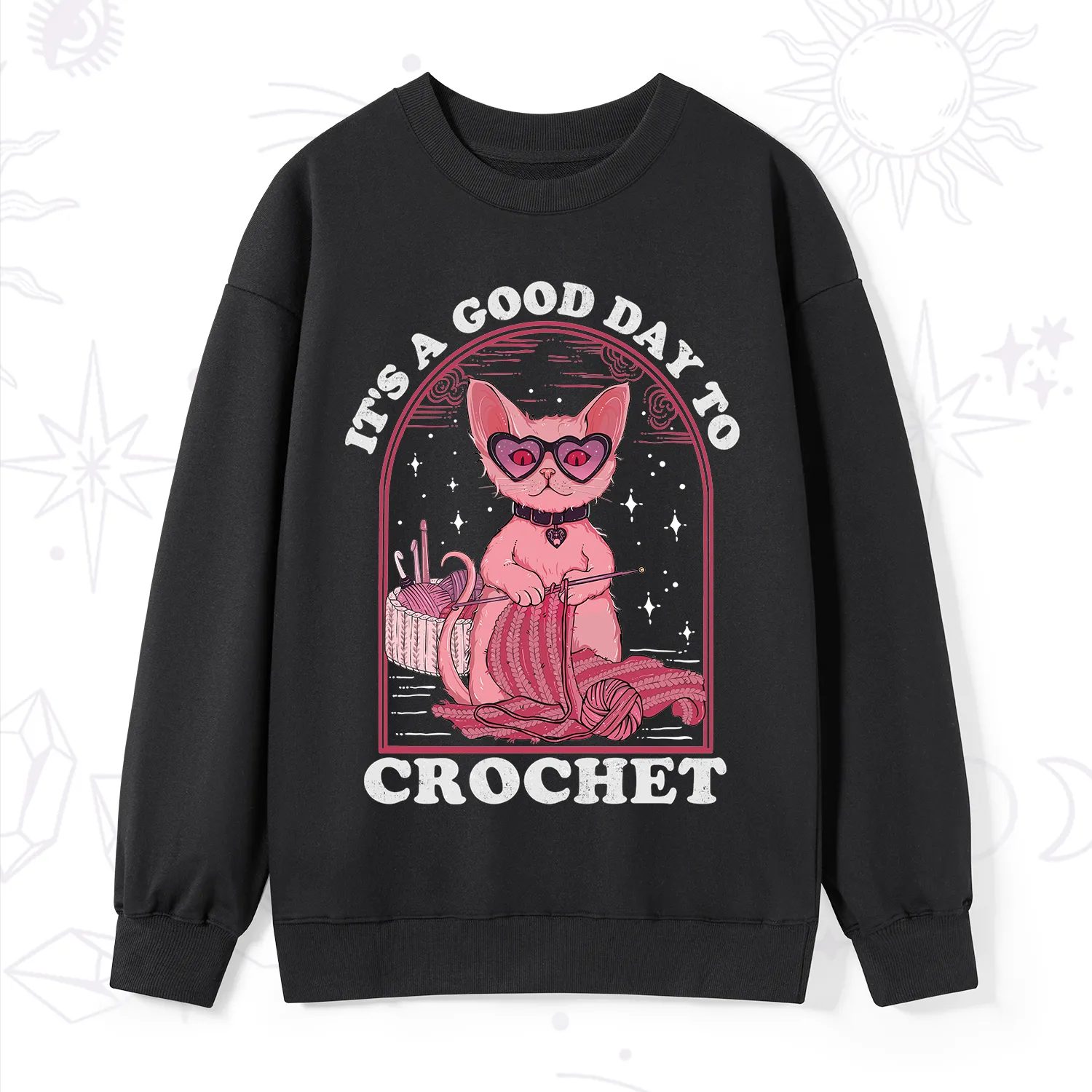 Purplehecate It's A Good Day To Crochet Sweatshirt