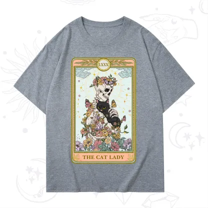 Purplehecate The Cat Lady Skeleton Tarot T-Shirt