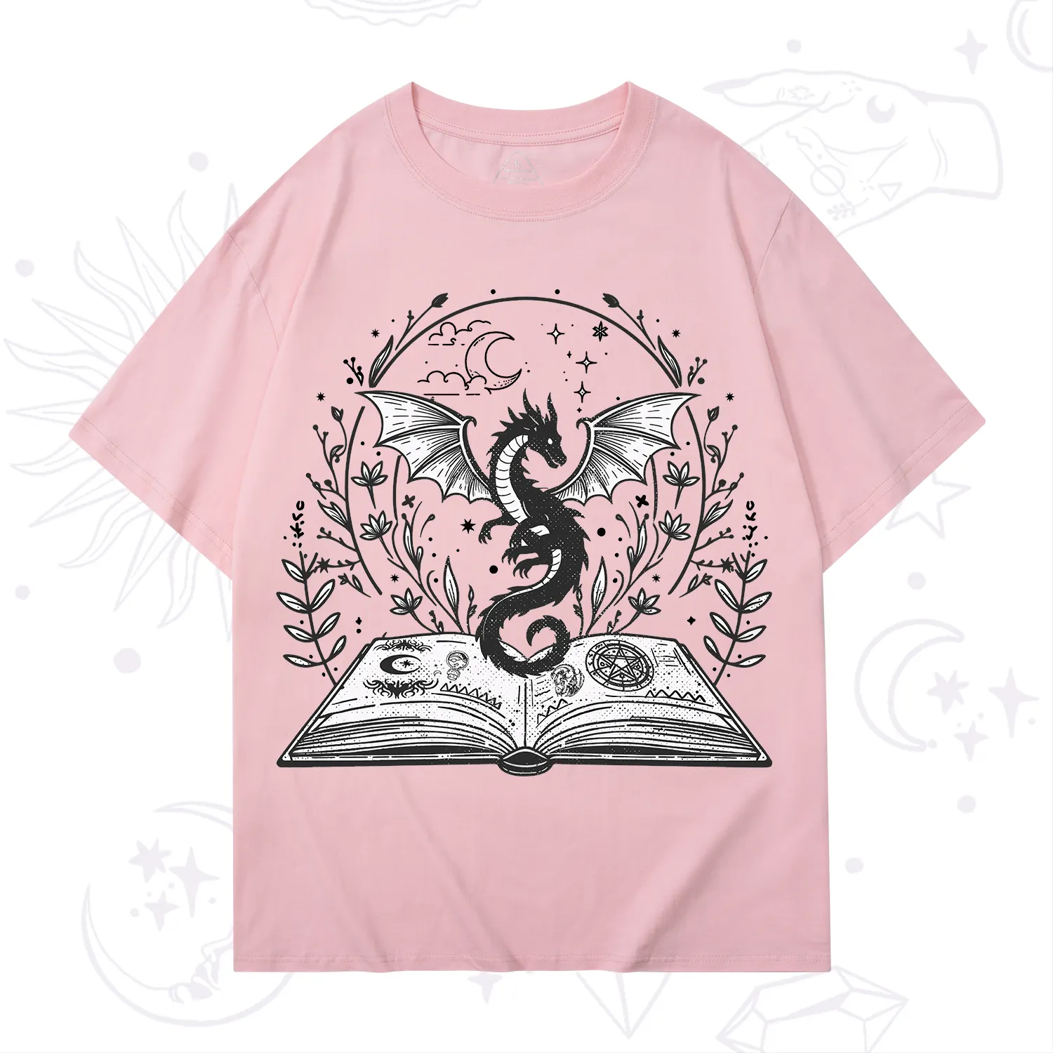 Purplehecate Magical Book Dragon Fantasy T-Shirt