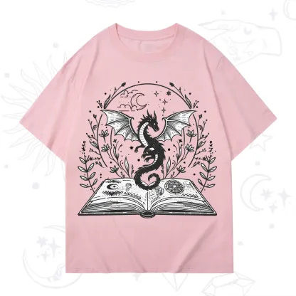 Purplehecate Magical Book Dragon Fantasy T-Shirt