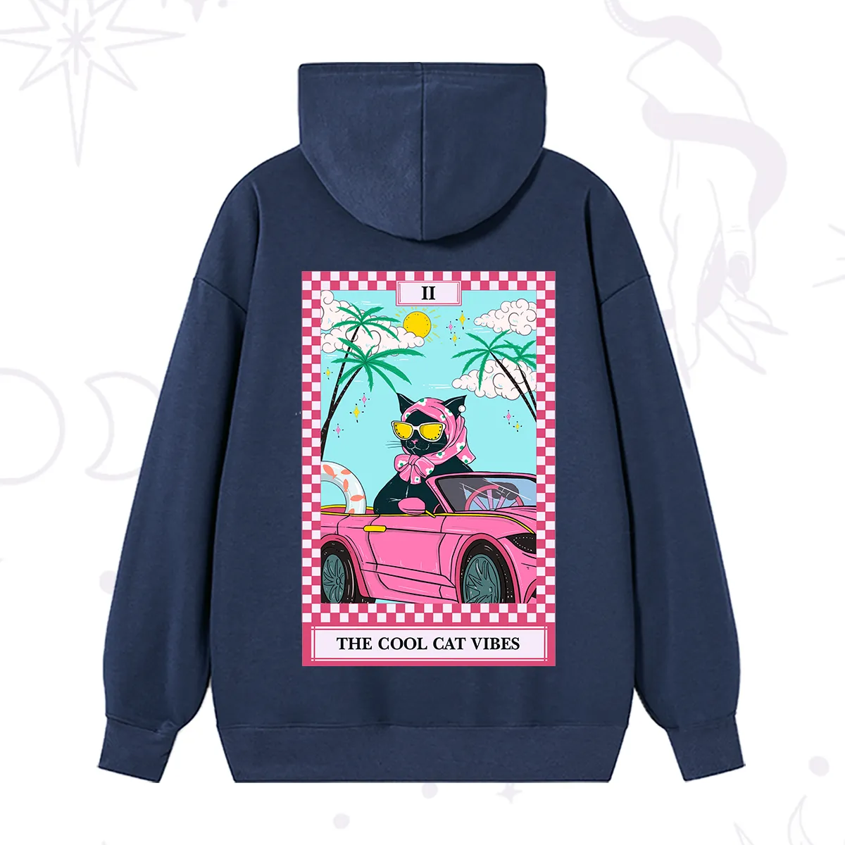 Purplehecate The Cool Cat Vibes Tarot Hoodie