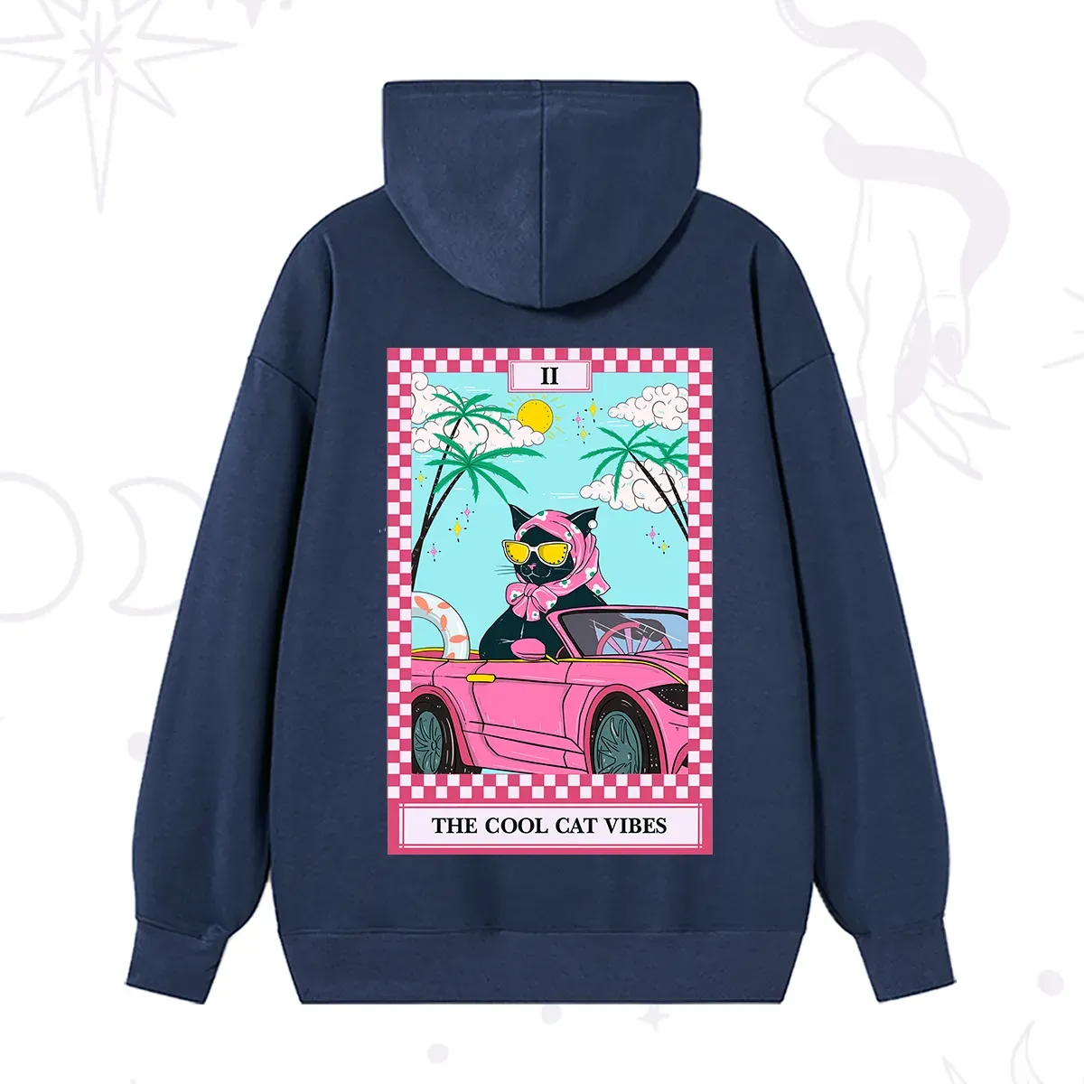 Purplehecate The Cool Cat Vibes Tarot Hoodie