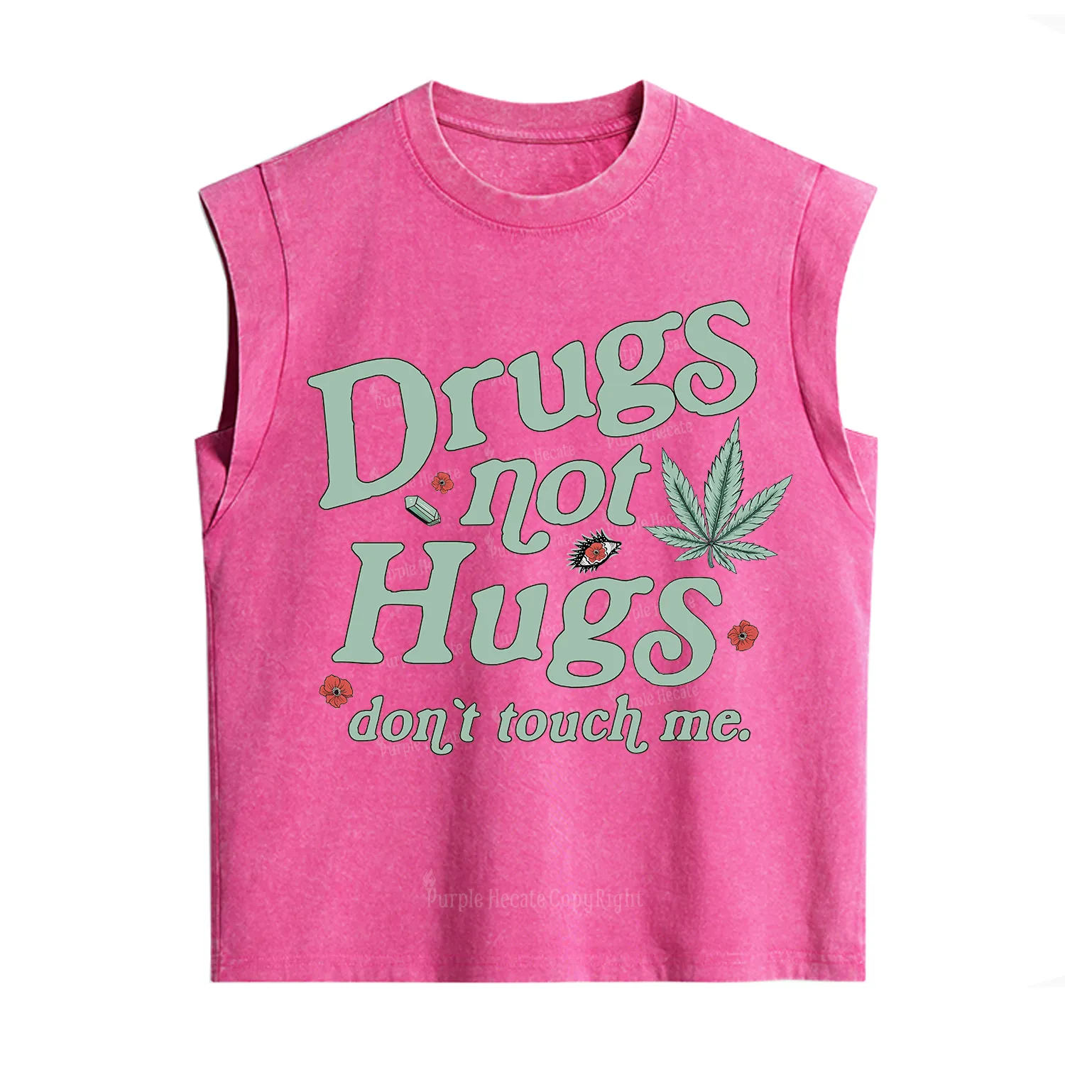 Purplehecate Sarcastic Weed Vintage Washed Tank