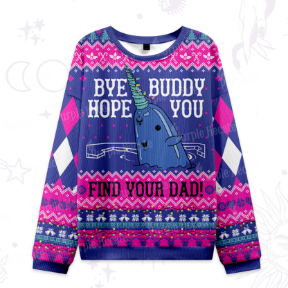 Purplehecate Good Luck Buddy Whale Ugly Christmas Sweatshirts