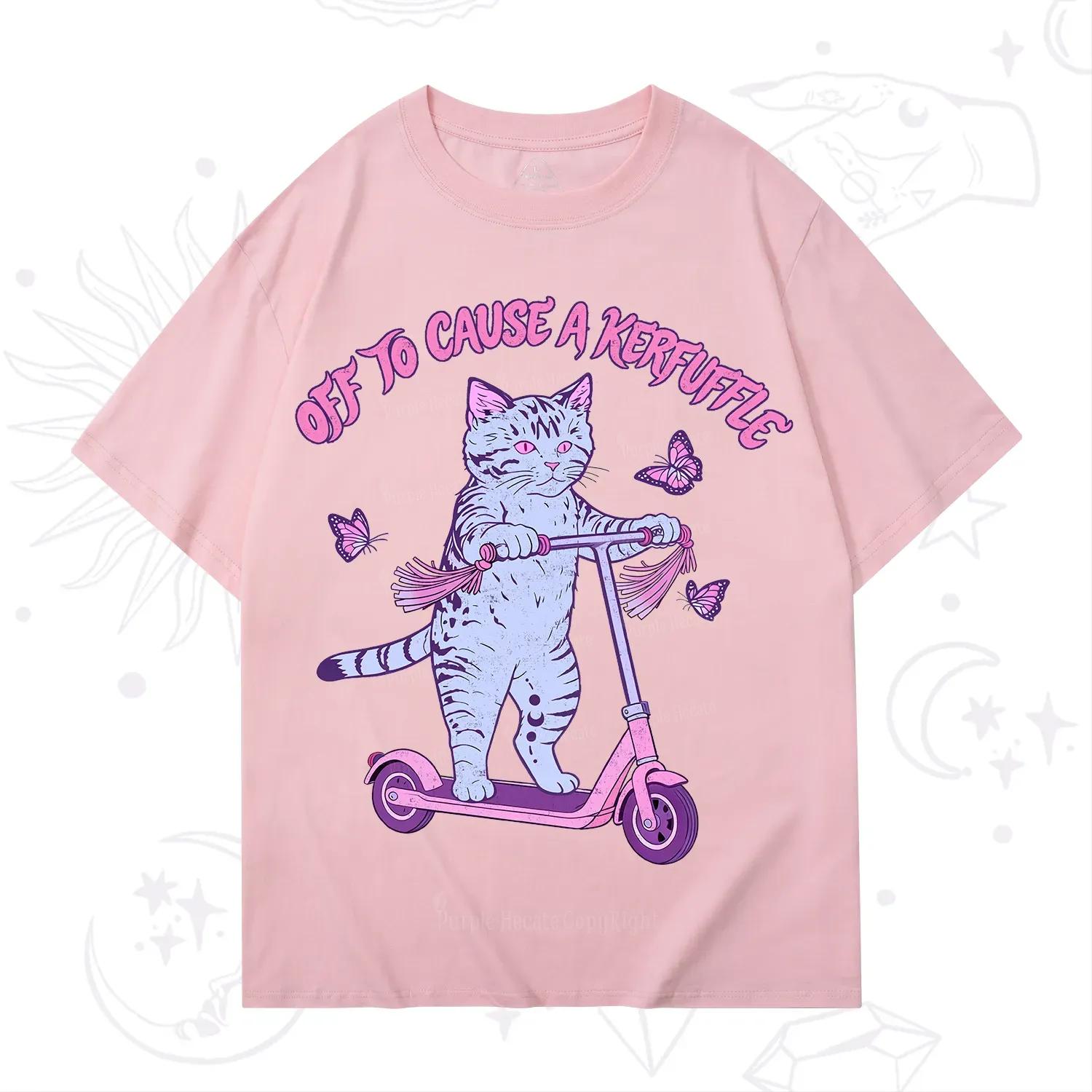 Purplehecate Off To Cause A Kerfuffle Cat T-Shirt
