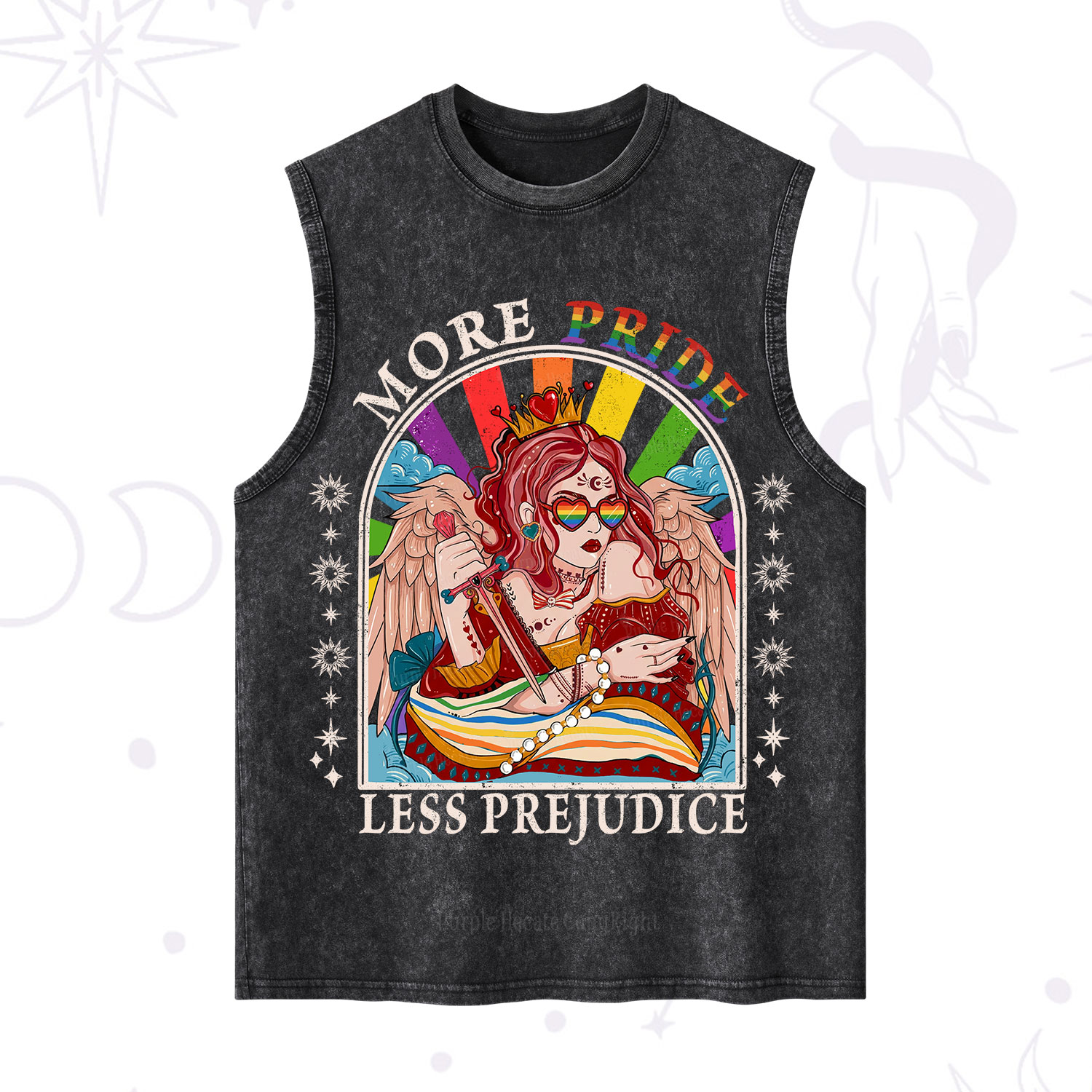 Purplehecate More Pride Less Prejudice Washed Tank