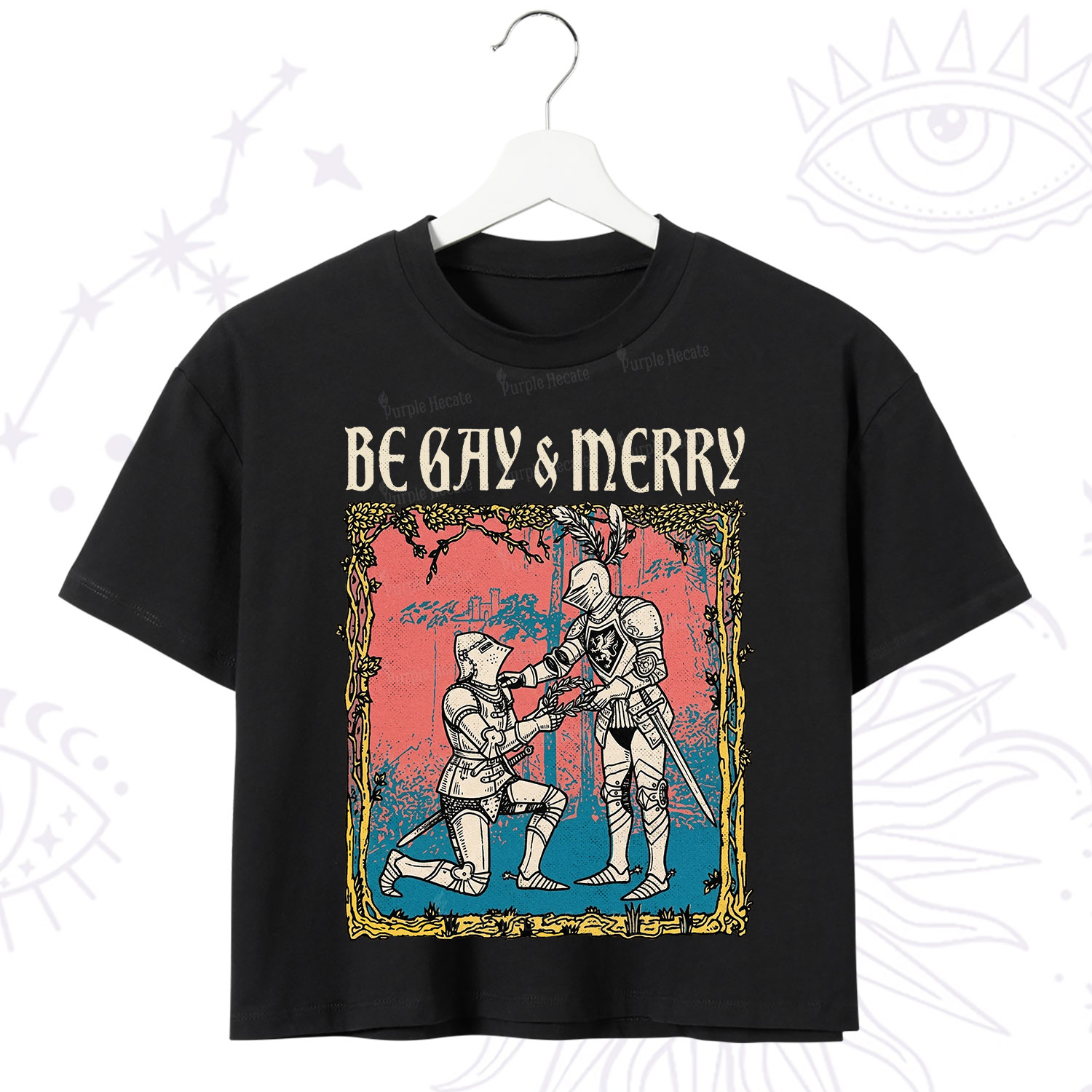 Purplehecate Be Gay & Merry Chivalry Pride Crop T-Shirt
