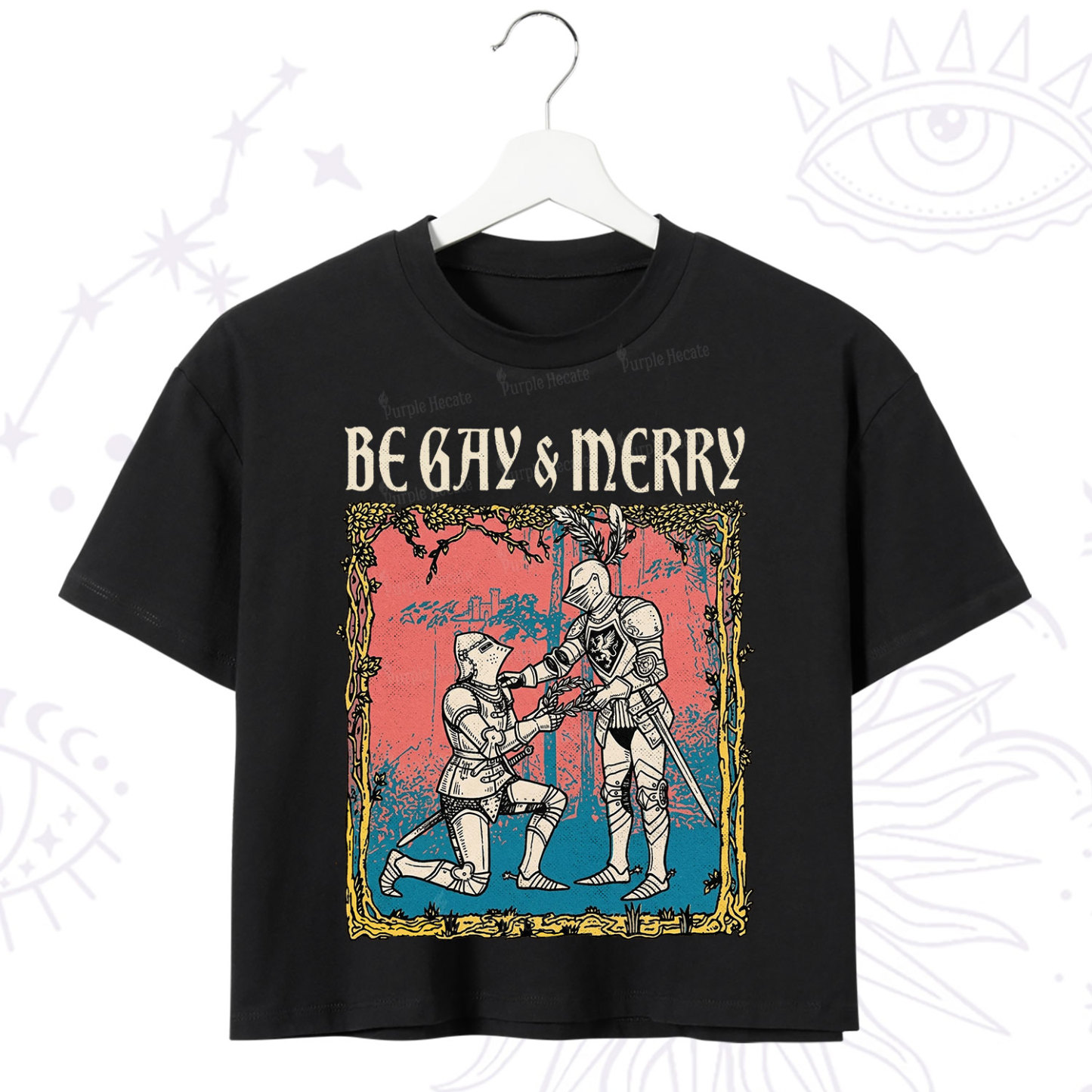 Purplehecate Be Gay & Merry Chivalry Pride Crop T-Shirt
