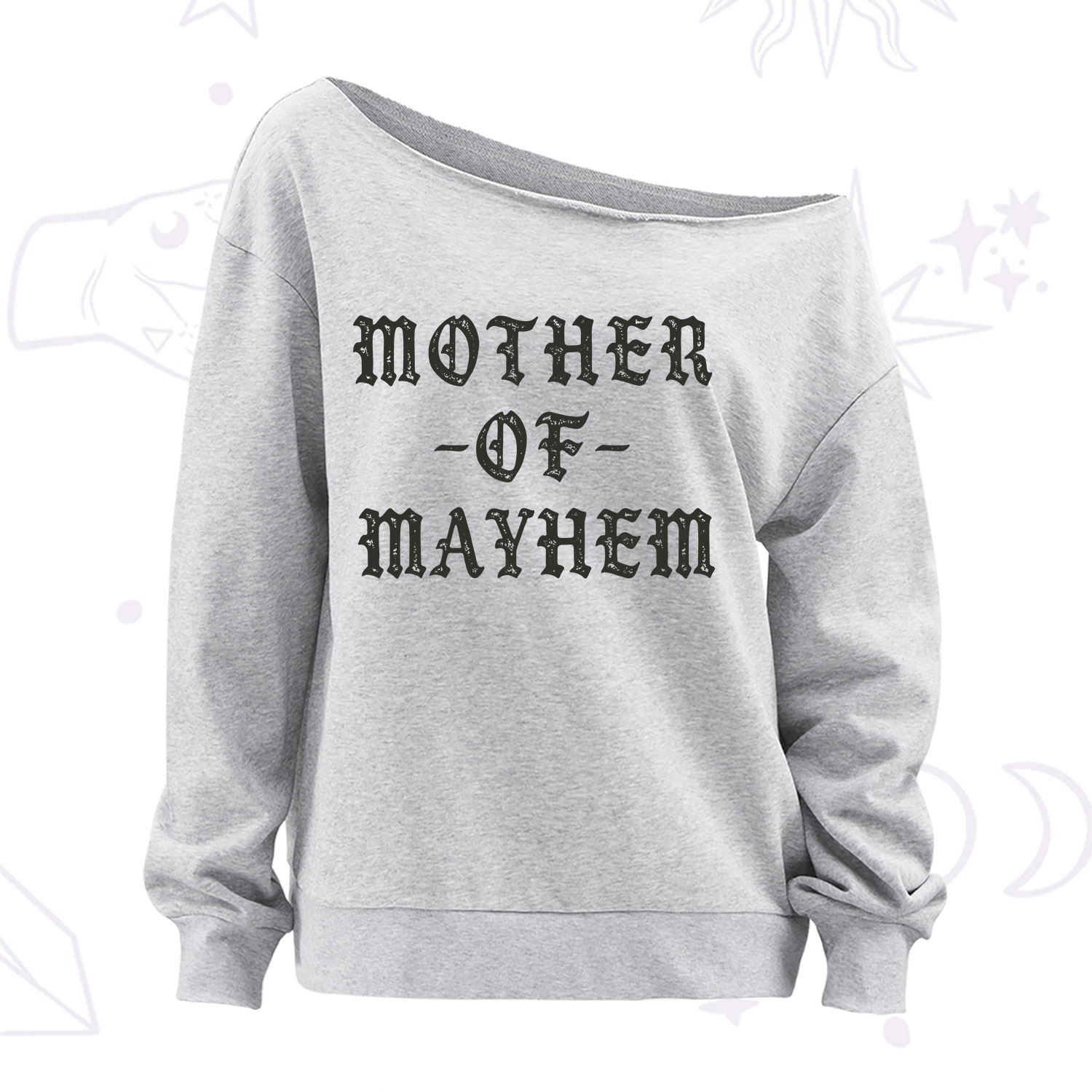 Purplehecate Mother of Mayhem Off The Shoulder Sweatshirt