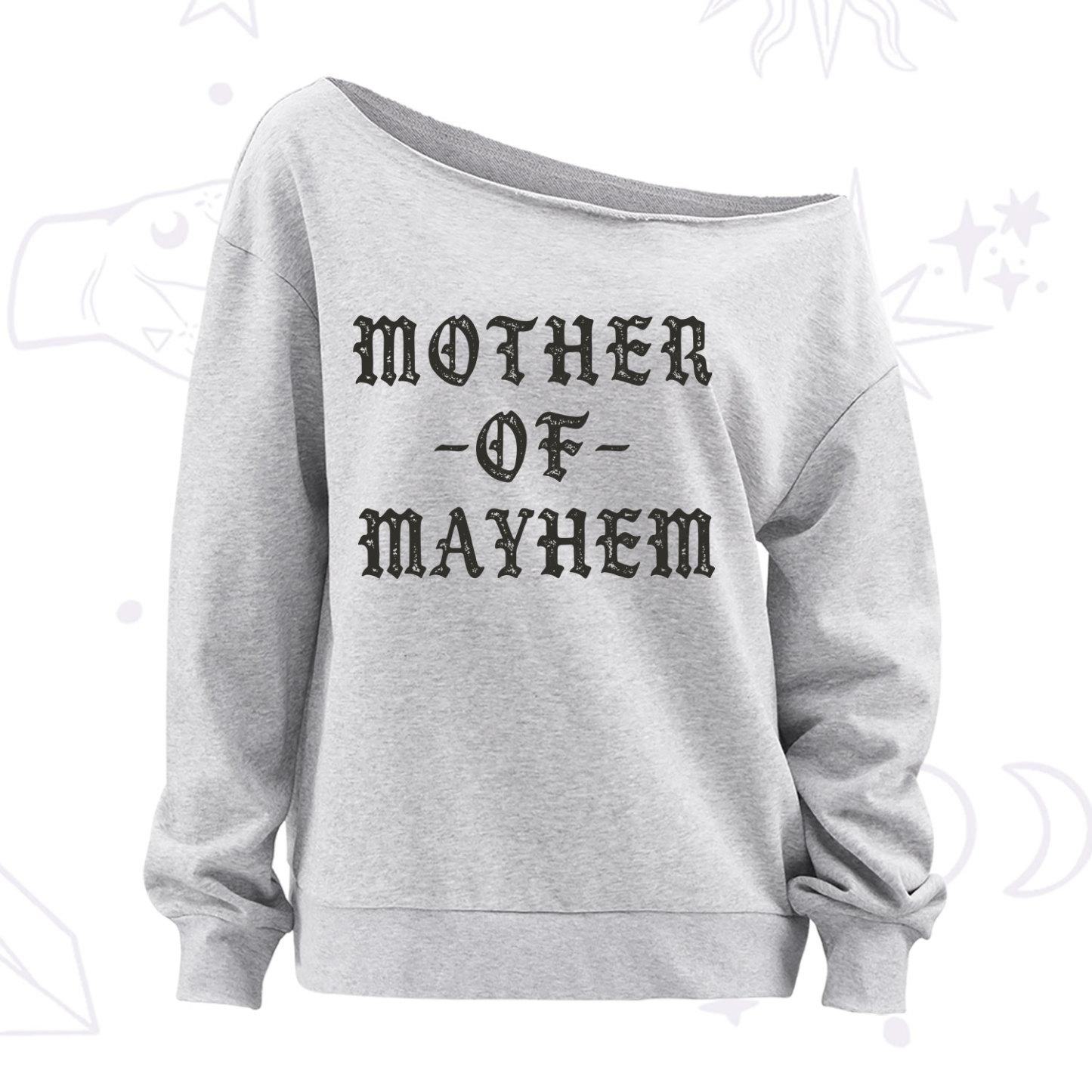 Purplehecate Mother of Mayhem Off The Shoulder Sweatshirt