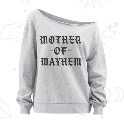 Purplehecate Mother of Mayhem Off The Shoulder Sweatshirt