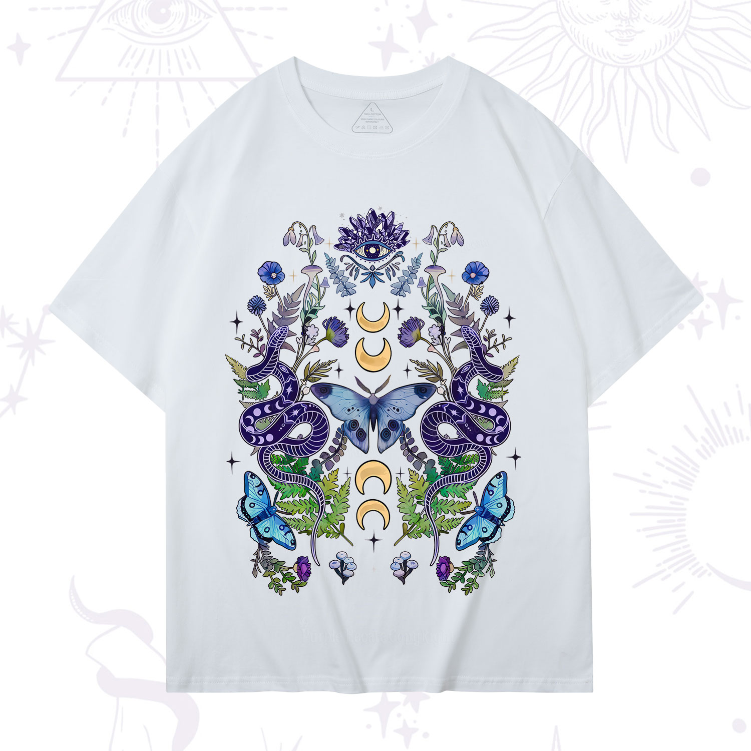 Purplehecate Moon Moth Witchery T-Shirt