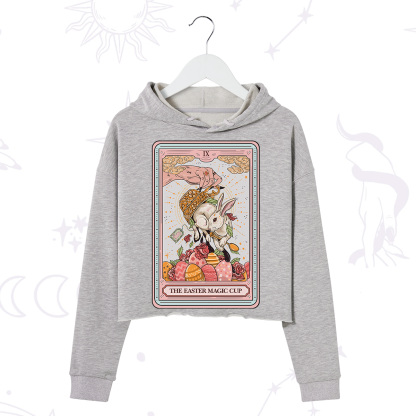 Purplehecate The Easter Magic Cup Tarot Crop Hoodie