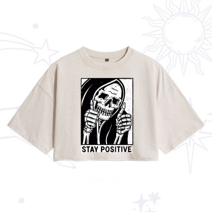 [Copy]Purplehecate Mystical Moon Phases Snake Washed Cropped T-Shirt