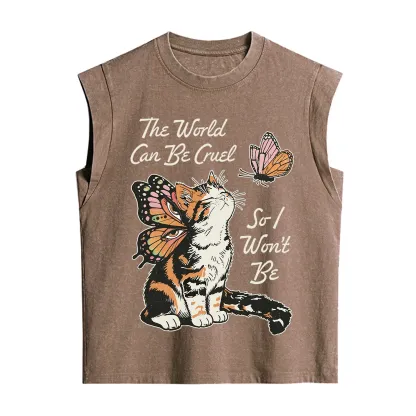 Purplehecate The World Can Be Cruel So I Won't Be Vintage Washed Tank