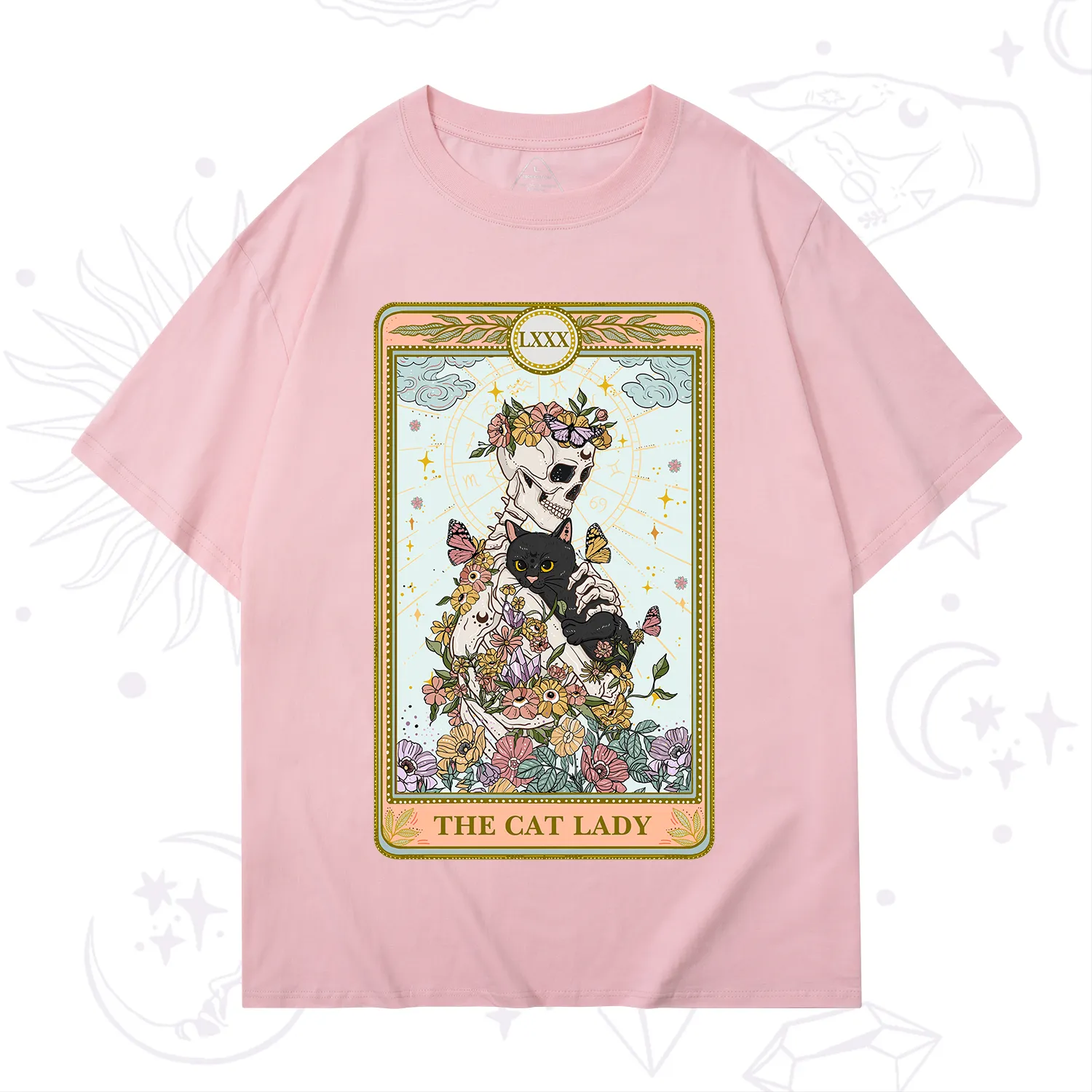 Purplehecate The Cat Lady Skeleton Tarot T-Shirt