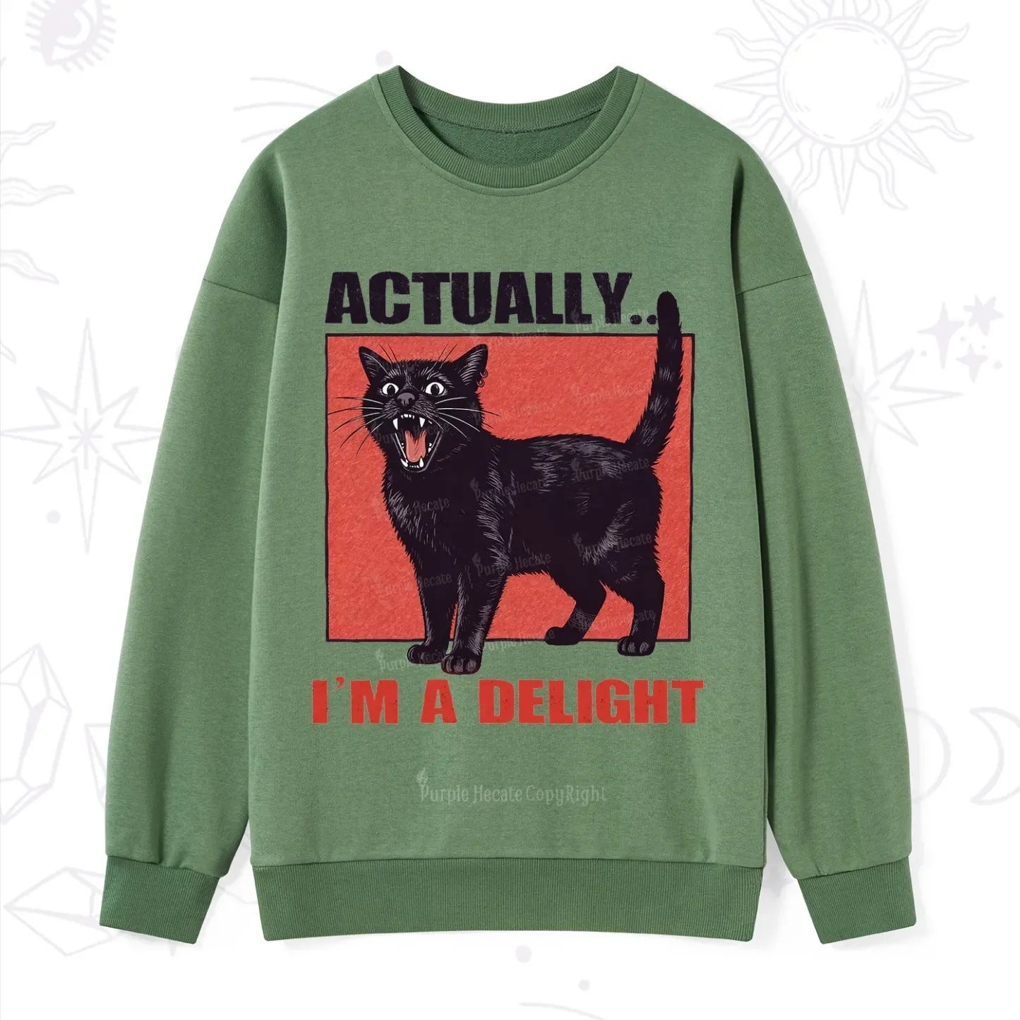 Purplehecate Actually Im a Delight Sweatshirt