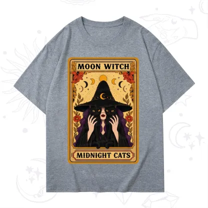 Purplehecate The Moon Witch Midnight Cats Oracle Card T-Shirt