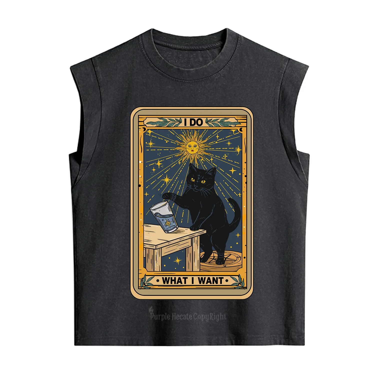 Purplehecate I Do What I Want Cats Vintage Washed Tank