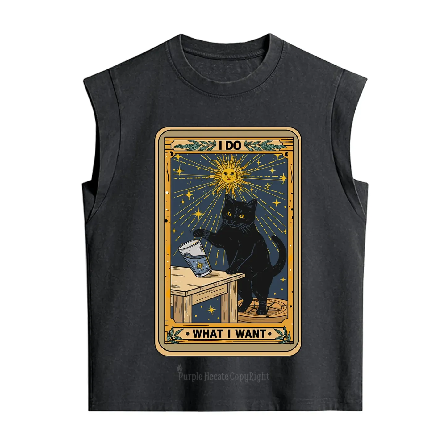 Purplehecate I Do What I Want Cats Vintage Washed Tank