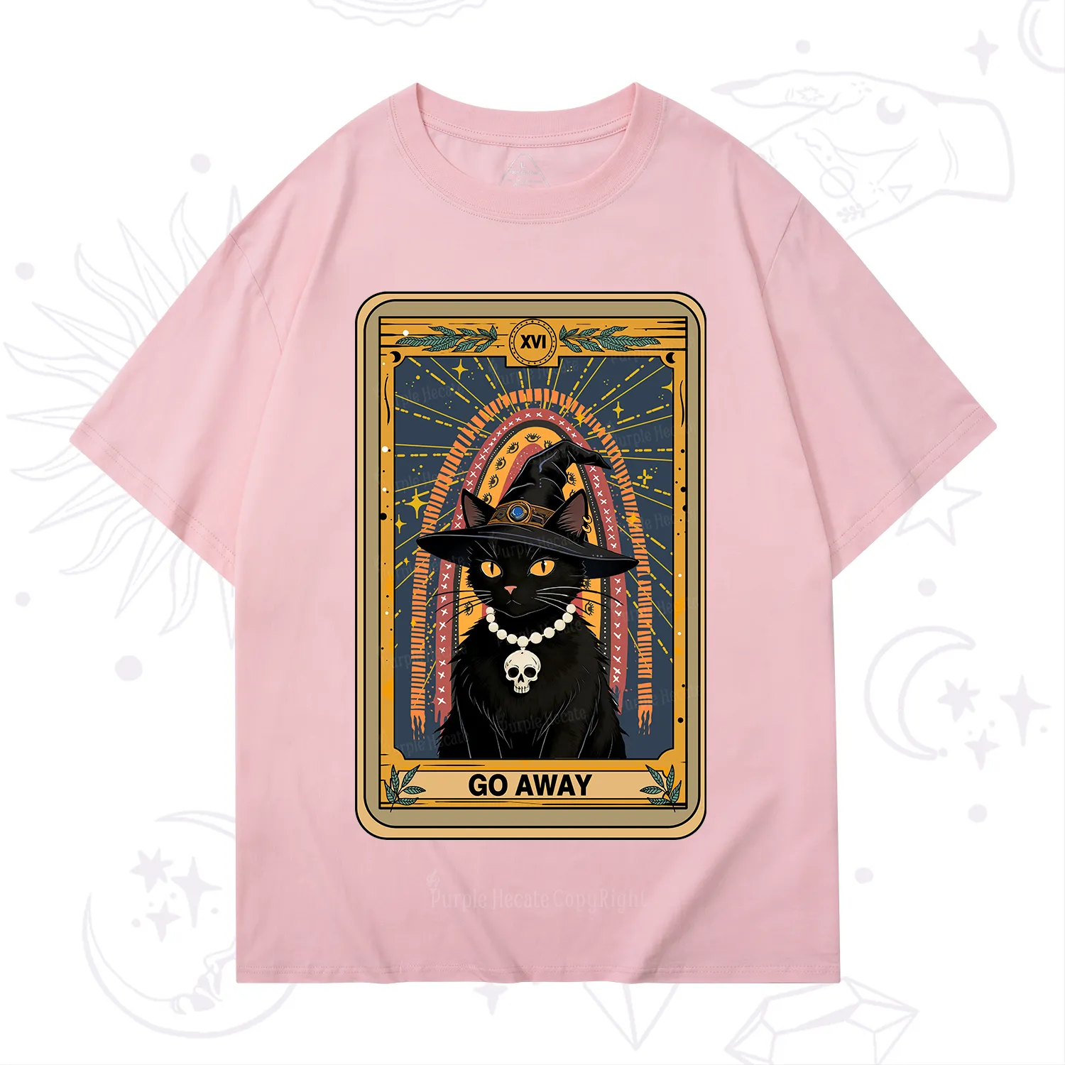 Purplehecate The Go Away Cat Tarot T-Shirt