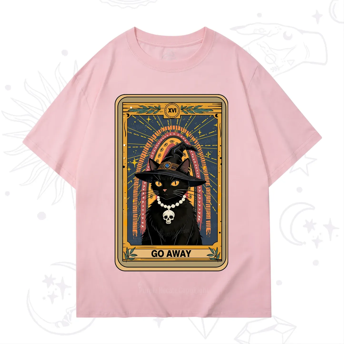Purplehecate The Go Away Cat Tarot T-Shirt