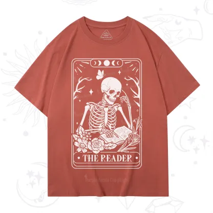 Purplehecate The Reader Tarot Skeleton T-Shirt
