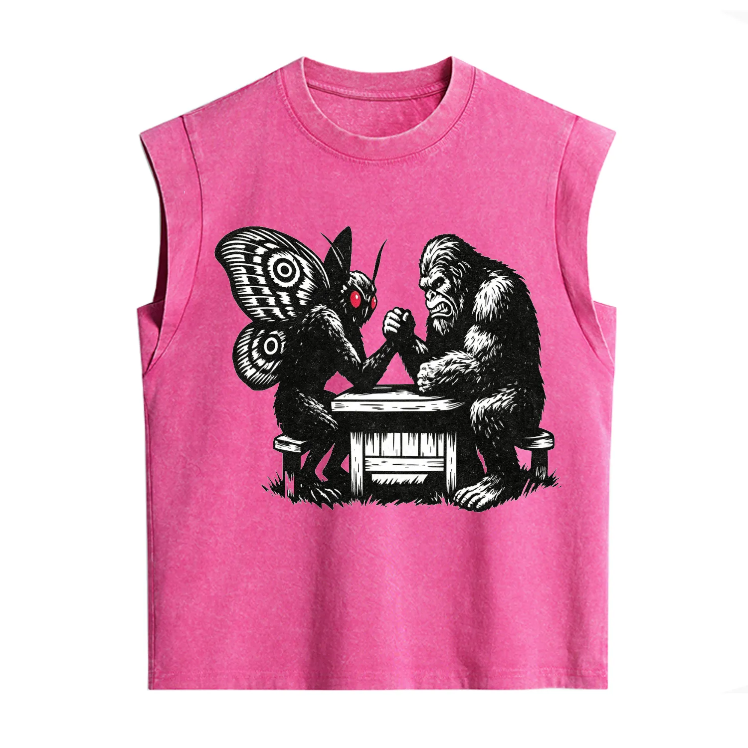 Purplehecate Bigfoot v Mothman Vintage Washed Tank