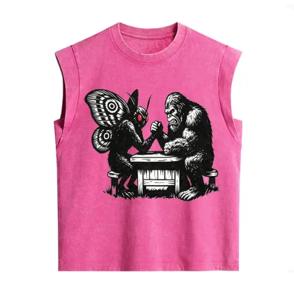 Purplehecate Bigfoot v Mothman Vintage Washed Tank