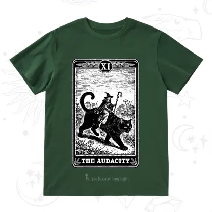 Purplehecate The Audacity Wizard Cat Tarot T-Shirt