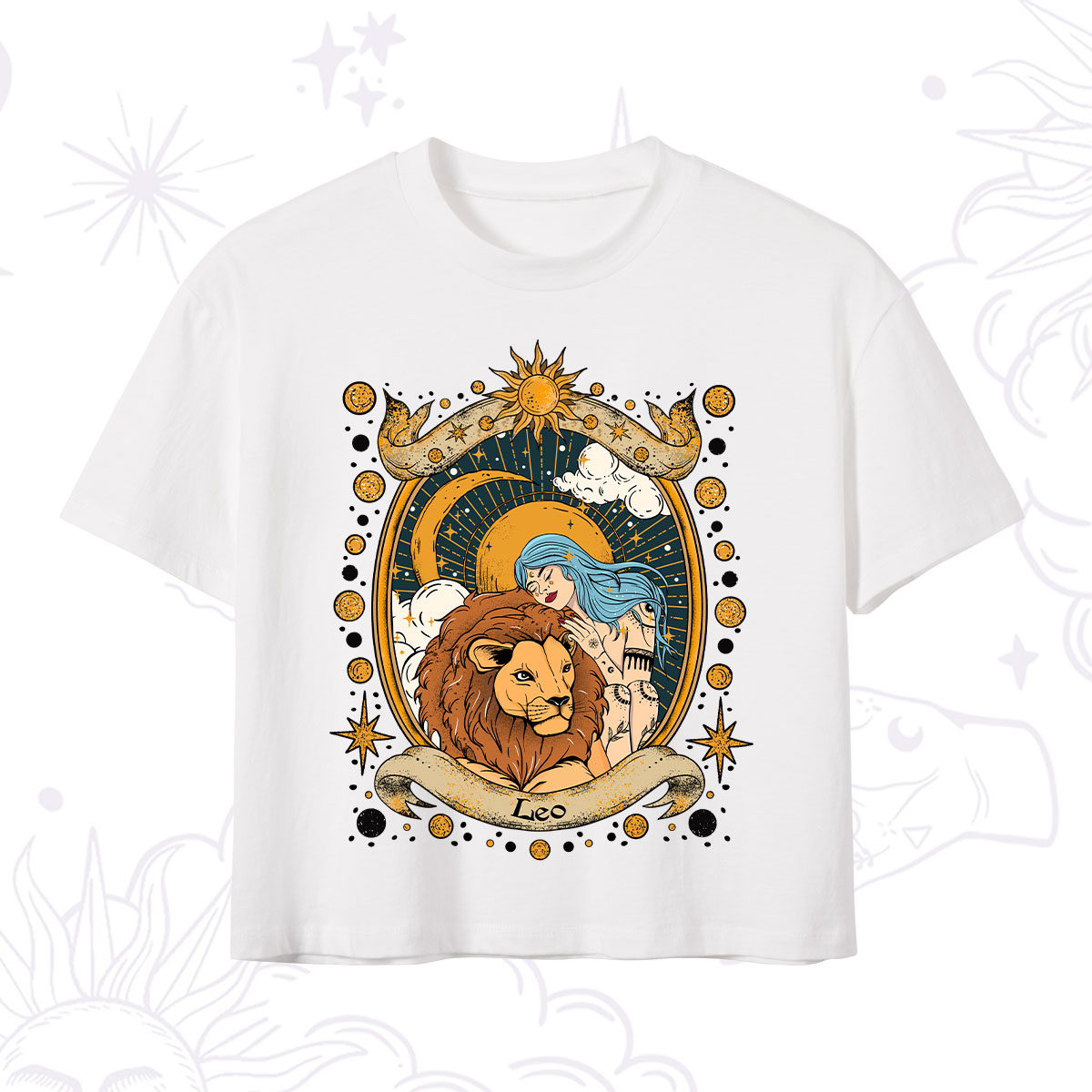 Purplehecate Leo Radiance Zodiac Crop T-Shirt 
