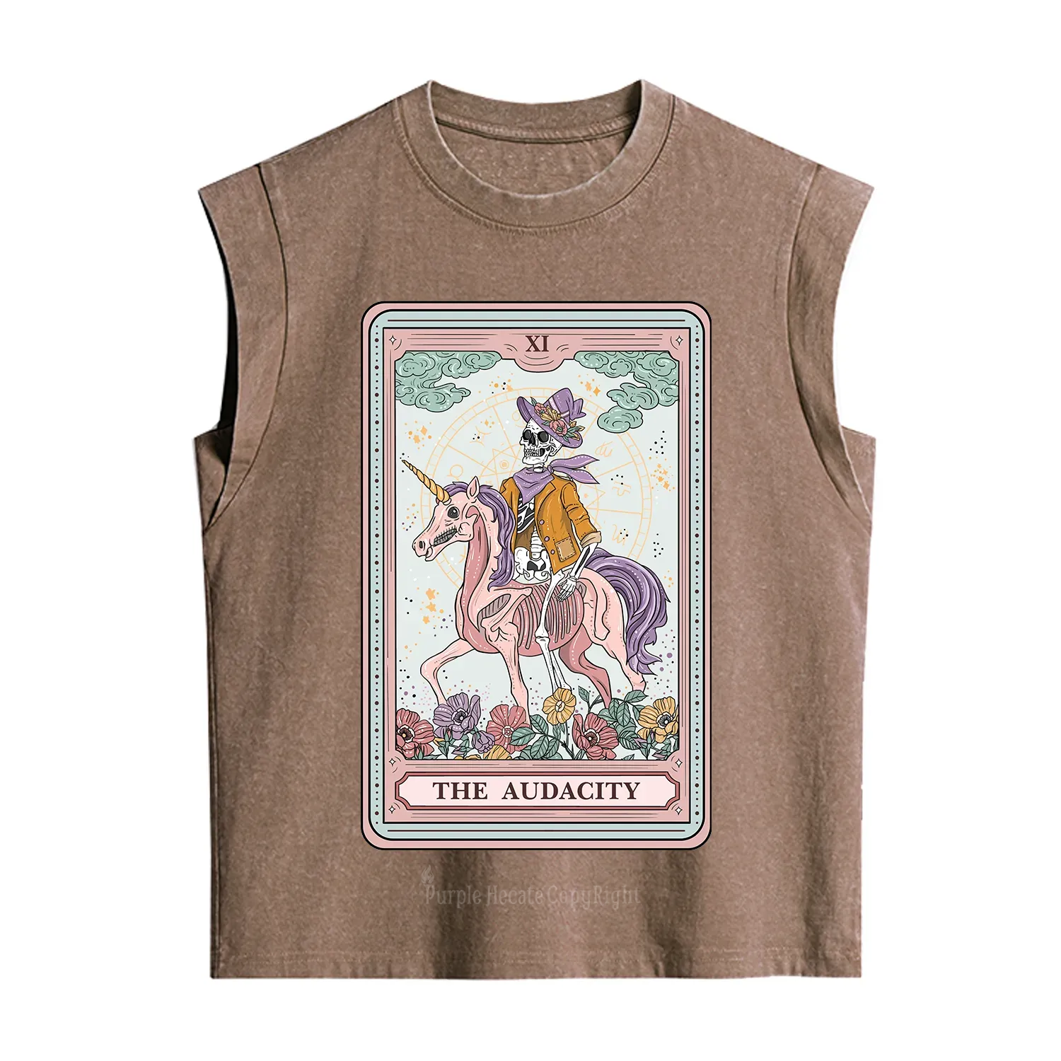 Purplehecate The Audacity Tarot Card Vintage Washed Tank
