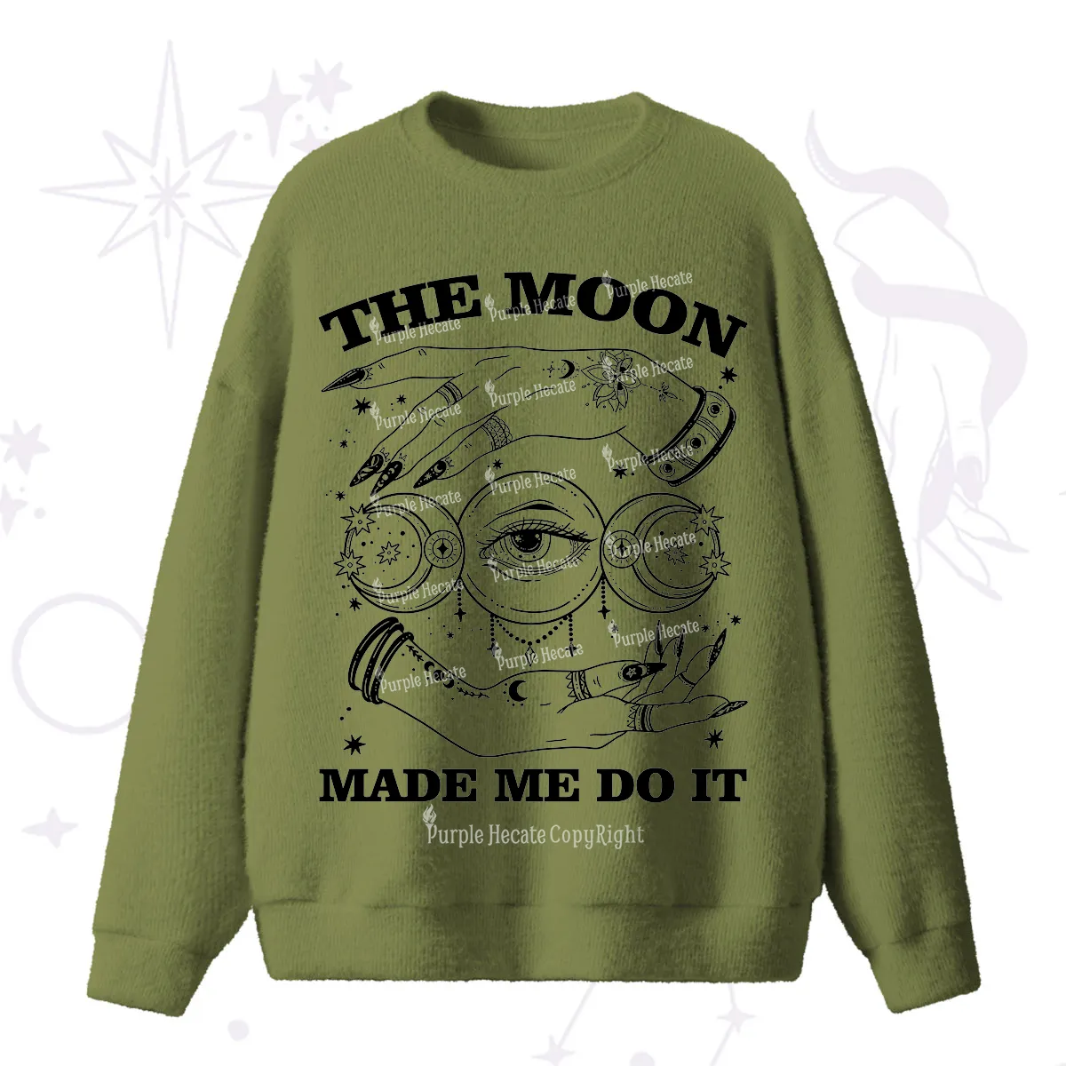 Purplehecate Funny The Moon Made Me Do It Fuzzy Sweater
