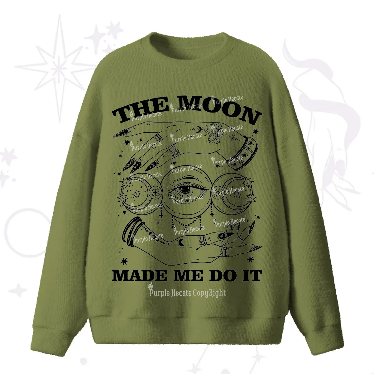 Purplehecate Funny The Moon Made Me Do It Fuzzy Sweater