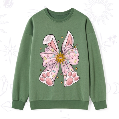 Purplehecate Mystical Bunny Bow Easter Sweatshirt