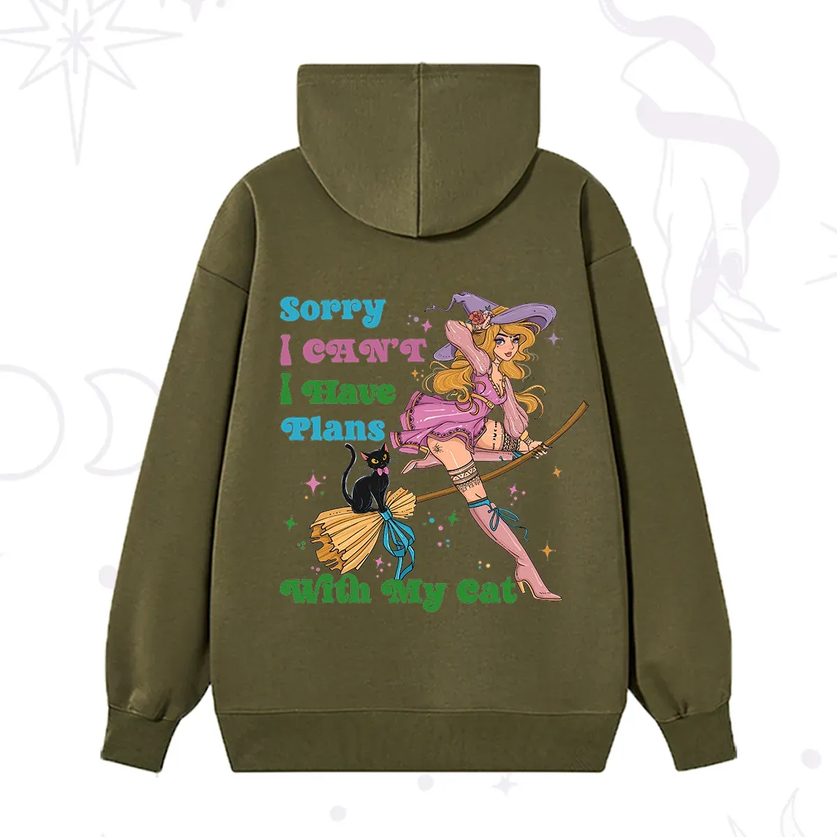 PurplehecateSorry I Can’t I Have Plans With My Cat Hoodie