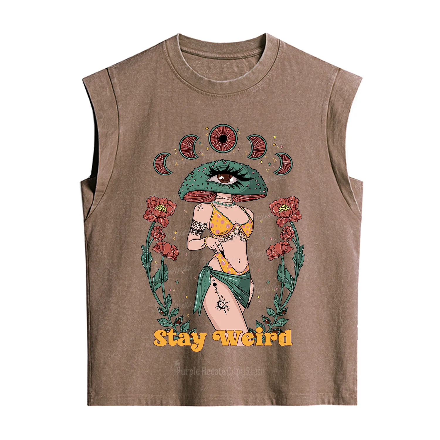 Purplehecate Stay Weird Vintage Washed Tank