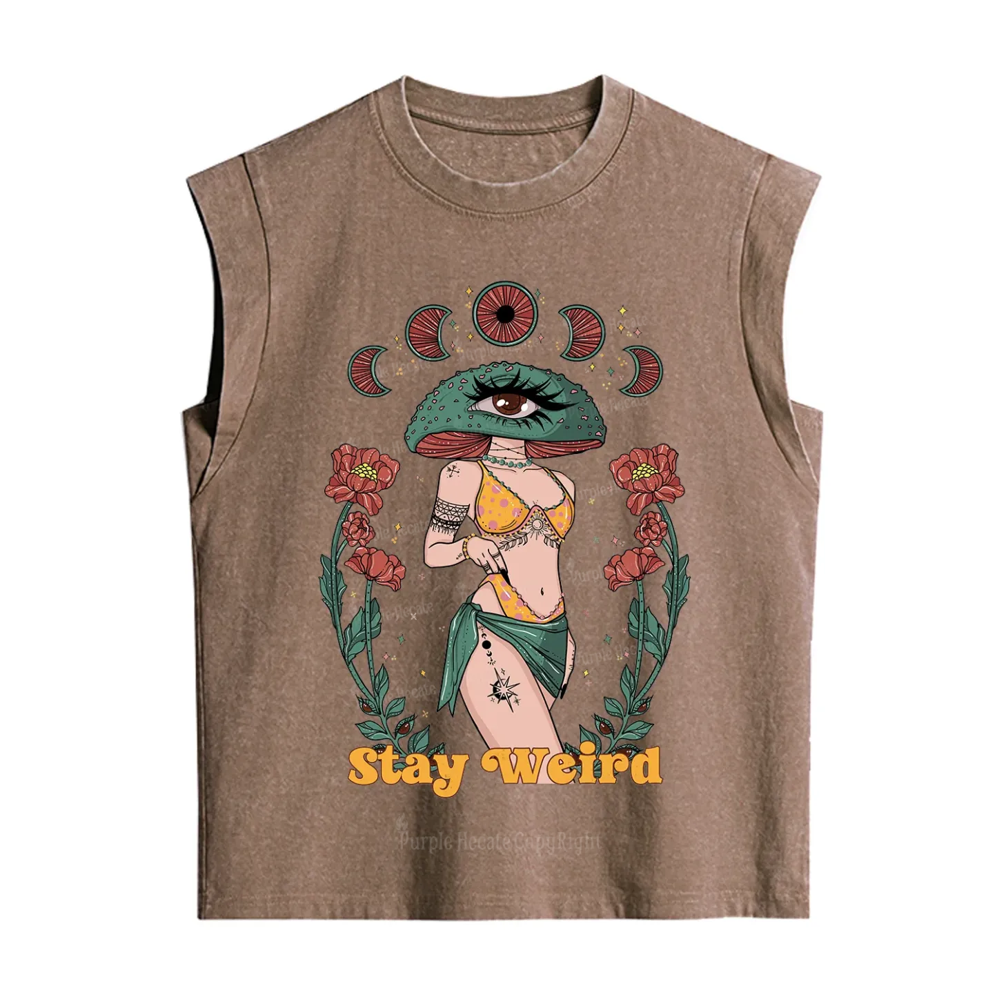 Purplehecate Stay Weird Vintage Washed Tank