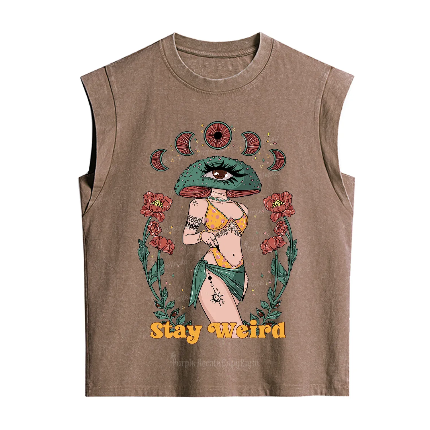 Purplehecate Stay Weird Vintage Washed Tank