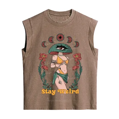 Purplehecate Stay Weird Vintage Washed Tank