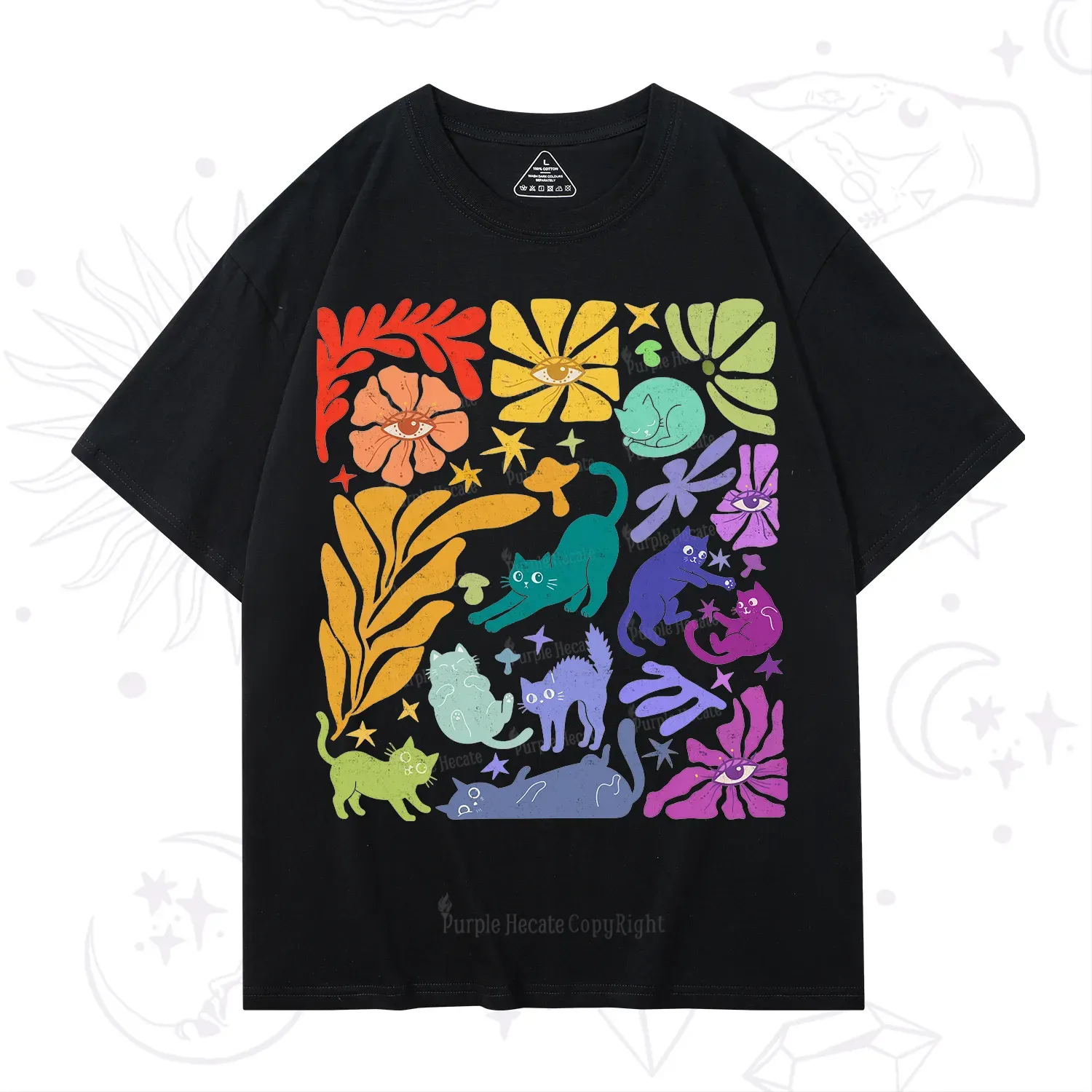 Purplehecate Rainbow Pride Cats T-Shirt