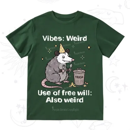 Purplehecate Weird Vibes Only Opossum T-Shirt