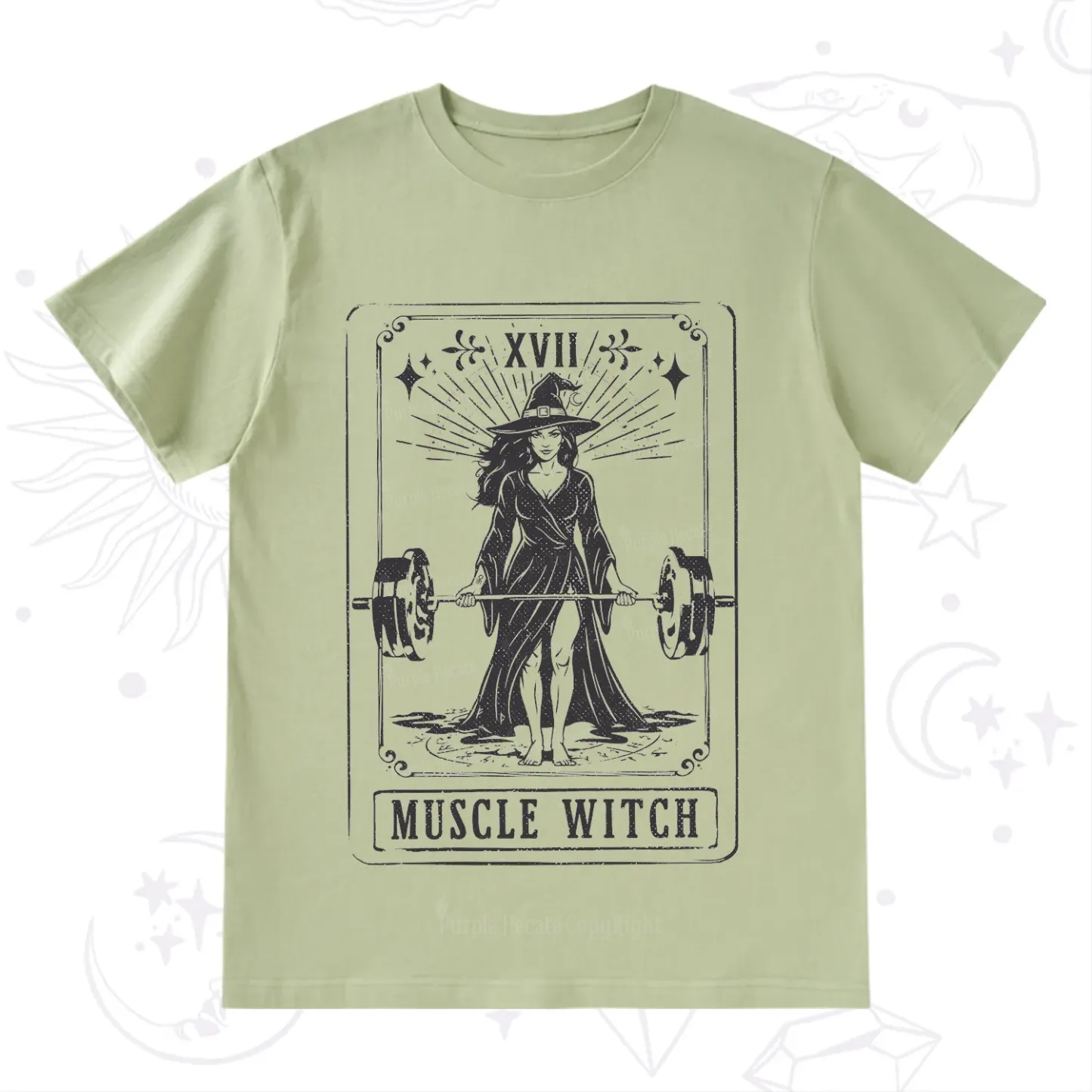 Purplehecate The Muscle With Tarot T-Shirt